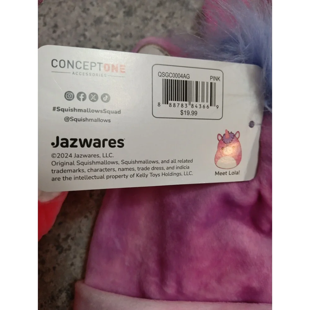 SQUISHMALLOW Kids Knit Toboggan Hat & Gloves Set • Meet Lola• Jazwares NWT